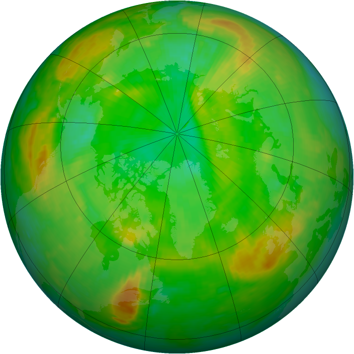 Arctic ozone map for 02 July 1988